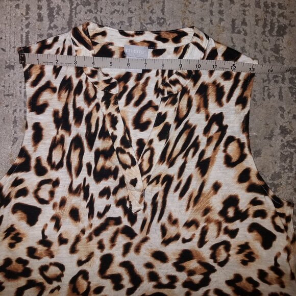 Chico's Cheetah Tank, Women's 0 - Picture 9 of 12